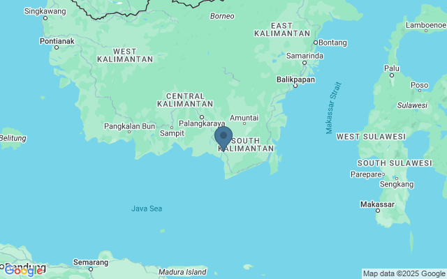 Kaart met locatie Banjarmasin
